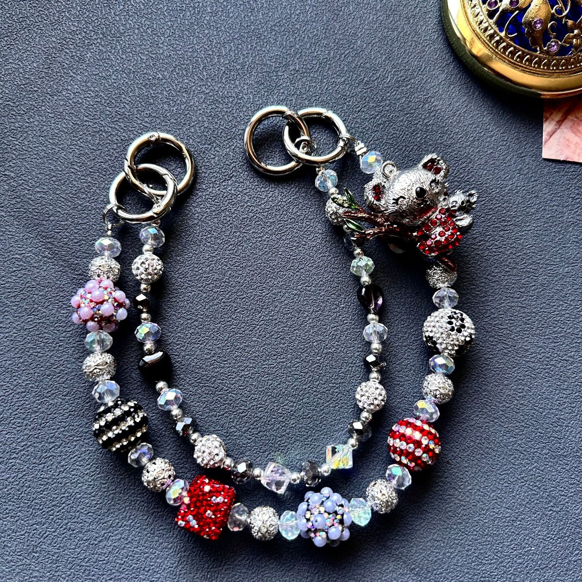 The best-selling original DIY mobile phone chain and bag chain in the live-streaming room of Heavy Industry Diamond Rich Lady Chain