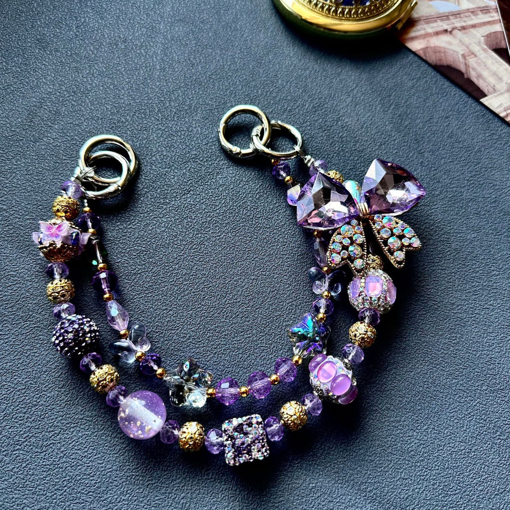 The best-selling original DIY mobile phone chain and bag chain in the live-streaming room of Heavy Industry Diamond Rich Lady Chain