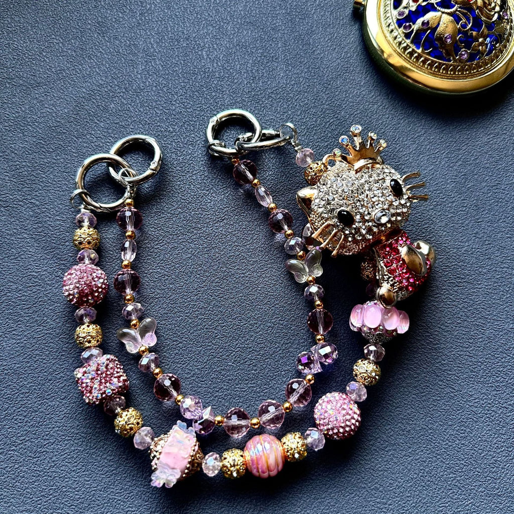 The best-selling original DIY mobile phone chain and bag chain in the live-streaming room of Heavy Industry Diamond Rich Lady Chain