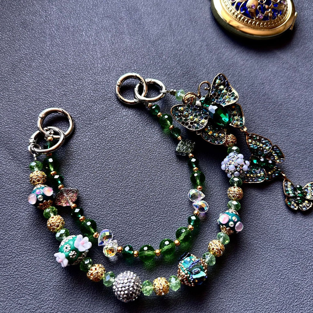 The best-selling original DIY mobile phone chain and bag chain in the live-streaming room of Heavy Industry Diamond Rich Lady Chain