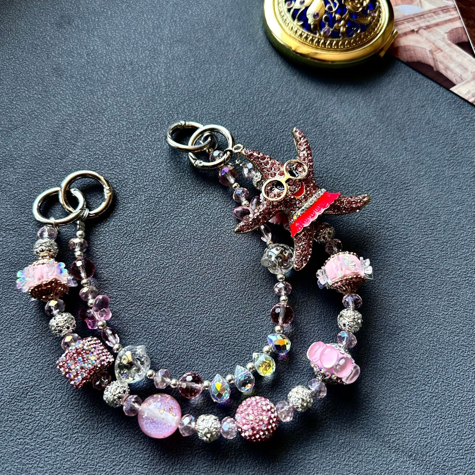 The best-selling original DIY mobile phone chain and bag chain in the live-streaming room of Heavy Industry Diamond Rich Lady Chain